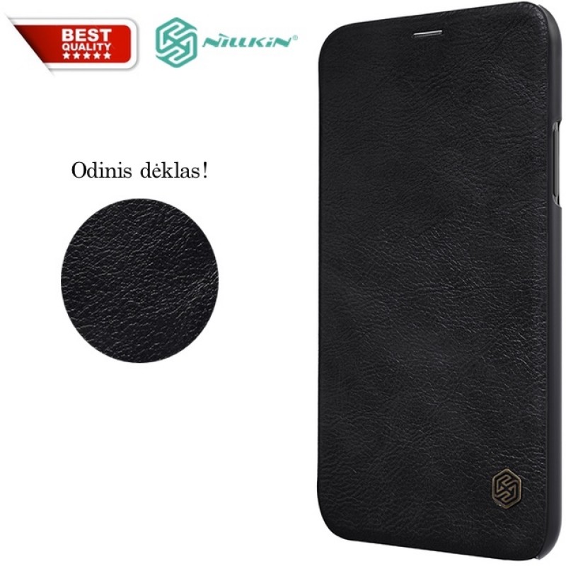 Odinis juodas idėklas Nillkin (IPHONE X/XS) Odinis juodas idėklas Nillkin (IPHONE X/XS)